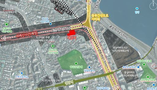 신세계그룹 청담 프리마호텔 부지 개발 사업 개요 위치. 서울시 제공.