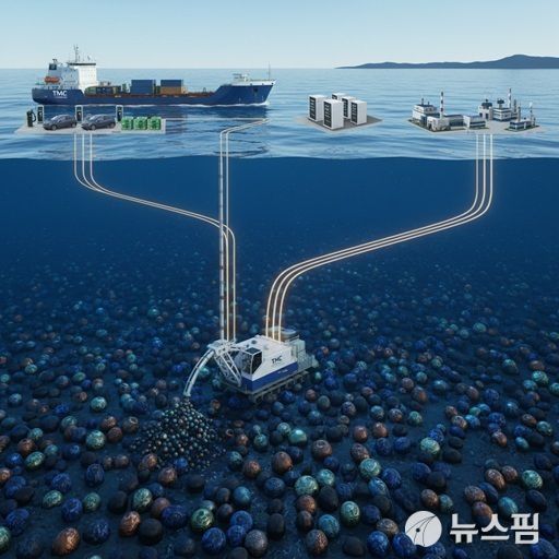 심해저 광물을 채굴해 전기차와 데이터센터, AI 업계에 공급하는 TMC의 비즈니스 모델 [AI 일러스트=황숙혜 기자]