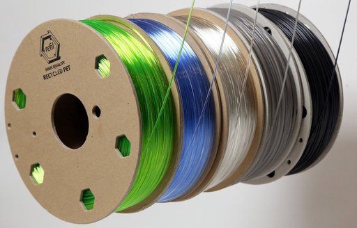 재활용 페트(PET)로 만든 3차원(3D) 프린터 필라멘트. 출처=3차원 브루클린(3D Brooklyn)