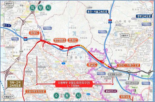 북부순환로 노선도.