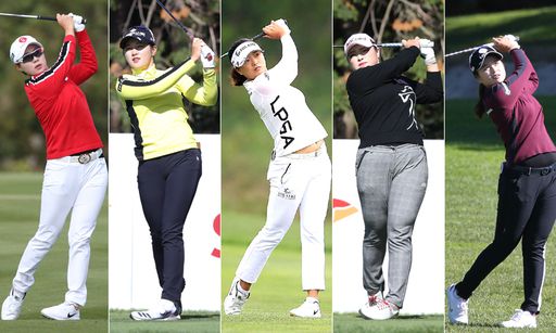 김효주(왼쪽부터), 박현경, 고진영, 장하나, 최혜진