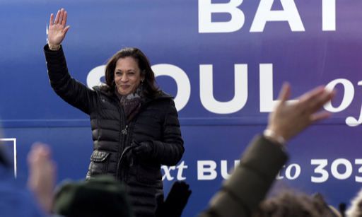 카멀라 해리스 미국 부통령 당선인. 피츠턴=AP연합뉴스