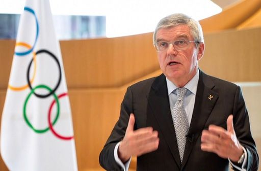 올해 3월 스위스 로잔에 있는 국제올림픽위원회(IOC) 본부에서 토마스 바흐 IOC 위원장이 2020년 도쿄올림픽의 1년 연기를 발표하는 모습. 연합뉴스