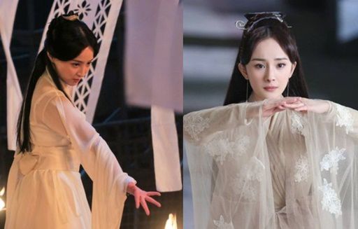 '조선구마사' 안 국무당 무화(정혜성 역·사진 왼쪽)의 모습과 중국 드라마 속에서 그린 무녀의 모습.