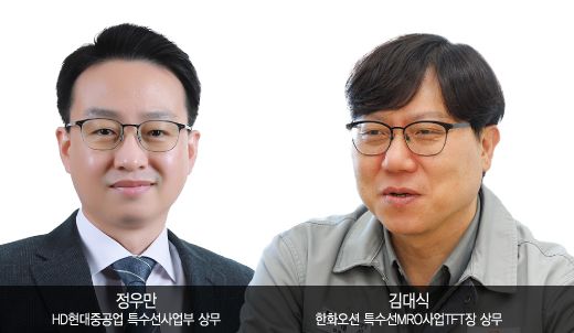 HD현대중 정우만 상무-김대식 한화오션 상무/그래픽=윤선정