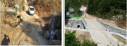 취약지역 생활여건 개조사업 일환으로 교량 개설이 추진된 사례. 국토부 제공