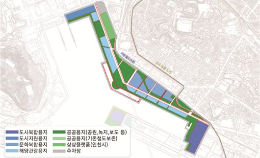 인천항 내항 1·8부두 재개발지역.|인천항만공사