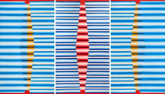 이승조, <핵 G-999>, 1970, 캔버스에 유채, 192×111cm(3), 국립현대미술관 소장. 국립현대미술관 제공