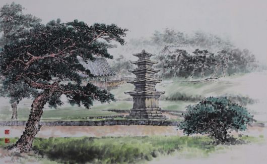 하미숙 작가의 <정림사지 오층석탑> 작품. 하미숙 작가 제공