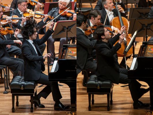 피아니스트 임윤찬이 뮌헨 필하모닉과, 피아니스트 조성진이 베를린 필하모닉과 ‘베토벤 피아노 협주곡 4번’을 협연하고 있다. 빈체로 제공