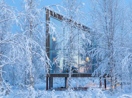 스웨덴의 대자연을 만끽할 수 있는 악틱 배스의 숙소.