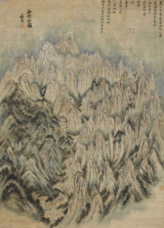 겸재 정선 ‘금강전도’(1734). 호암미술관 제공