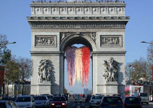 신성희 작가가 생전 추진했으나 성사되지 못한 파리 개선문 프로젝트 프로토타입 이미지, 2009 갤러리현대 제공