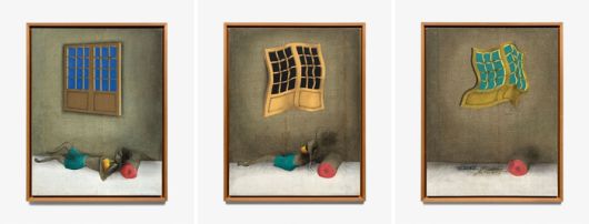 신성희 ‘공심’ 3부작(1971) 벽지에 아크릴릭 갤러리현대 제공