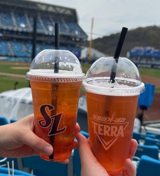 라이온즈파크의 자몽맥주.  @swpota_117 제공