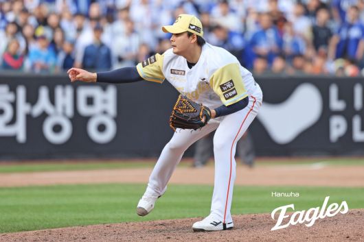 한화 한승혁이 6일 대전 한화생명 볼파크에서 열린 삼성전에 등판해 역투하고 있다. 한화 이글스 제공