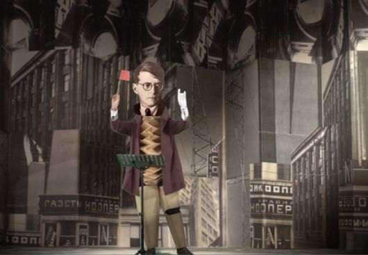 윌리엄 켄트리지의 <쇼스타코비치 10: 다른 세상을 꿈꿀 수 있었더라면> 중 한 장면. (C)William Kentridge. GS아트센터 제공