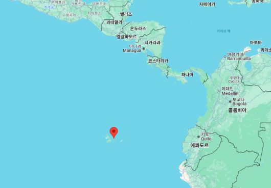 갈라파고스 제도 위치. 구글맵 갈무리