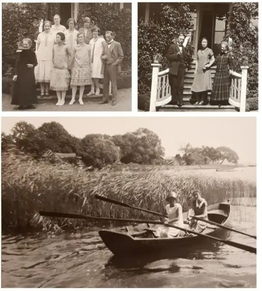 최영숙과 인민학교 교장 하랄드 달그렌 가족. 최영숙은 하랄드 동생 안나와 안나의 아들 에릭과도 친하게 지냈다. 에릭은 최영숙에게 자전거 타는 법과 노젓는 법 등을 알려줬다. 출처는 하랄드 달그렌 아카이브. 이효진 제공