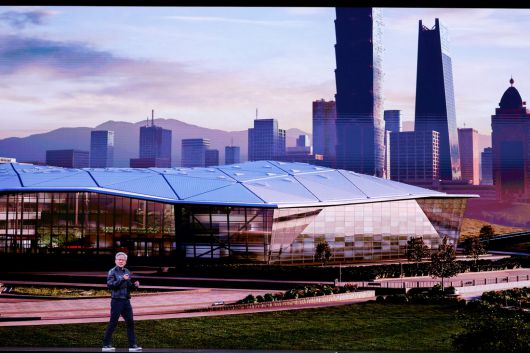 황 CEO는 기조연설 말미 타이페이 베이터우 스린 지역에 대만 본부를 지을 예정이라고 밝혔다. 로이터연합뉴스