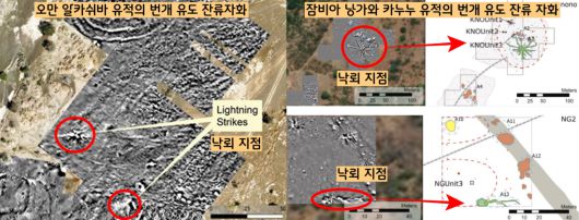 번개의 전류가 강력한 자기장을 일으키고 토양 등에 번개 유도 잔류자화를 남긴다. 이 부분을 주목하여 ‘자력탐사’를 시행한 것이다.|오현덕 실장 제공