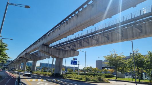 인천공항 자기부상열차 철로. 박준철기자