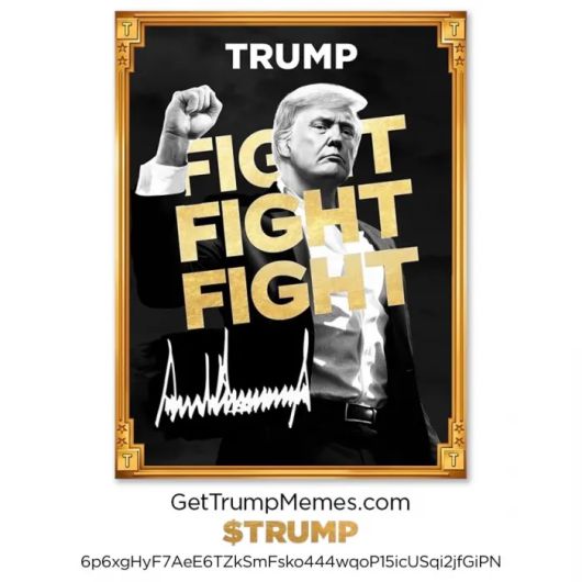 도널드 트럼프 대통령이 지난 1월 자신이 만든 밈코인 $TRUMP 투자를 촉구하기 위해 소셜미디어에 올린 사진. 엑스 캡처