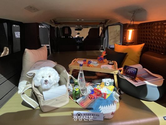 기아 PV5 패신저 모델의 내부를 사용자의 취향에 맞게 꾸민 모습. 권재현 선임기자