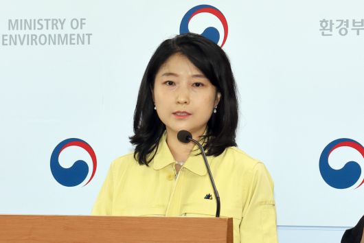 최민지 환경부 온실가스종합정보센터장이 20일 정부세종청사에서 2024년도 국가 온실가스 잠정배출량 산정 결과를 설명하고 있다. 연합뉴스