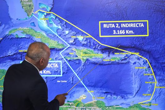 디오스다도 카베요 베네수엘라 내무장관이 17일(현지시간) 기자회견을 열고 미국 마약단속청(DEA)이 자국 선박을 상대로 허위 작전을 벌였다고 비판하고 있다. EPA연합뉴스