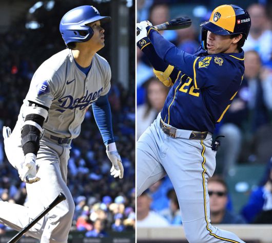 영웅은 누구 LA 다저스와 밀워키가 14일부터 월드시리즈 진출권을 다툰다. 오타니 쇼헤이(왼쪽)를 중심으로 하는 슈퍼스타 군단 다저스와 고액연봉자는 크리스티안 옐리치(오른쪽)가 유일한 밀워키가 7년 만에 다시 내셔널리그 챔피언십시리즈에서 격돌한다. 로이터·AFP연합뉴스