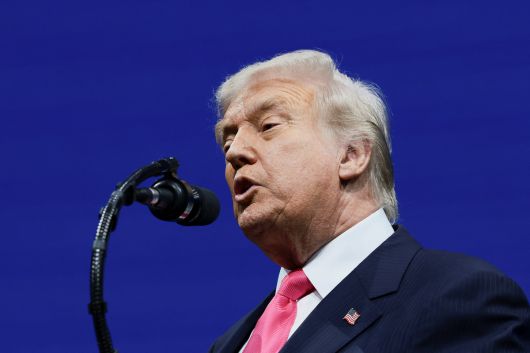 19일 도널드 트럼프 미국 대통령이 워싱턴 케네디 센터에서 열린 사우디 투자 포럼에서 연설하고 있다. 로이터연합뉴스