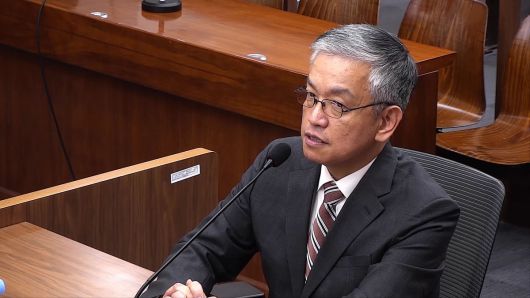 최상목 전 부총리 겸 기획재정부 장관이 한덕수 전 국무총리의 재판에 증인으로 나와 증언하고 있다. 서울중앙지법 제공