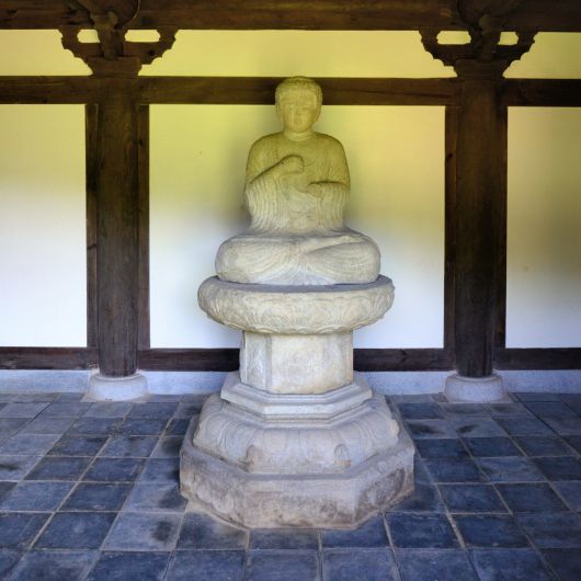 국가지정문화유산 보물로 지정 예고된 ‘임실 진구사지 석조비로자나불좌상’. 국가유산청 제공