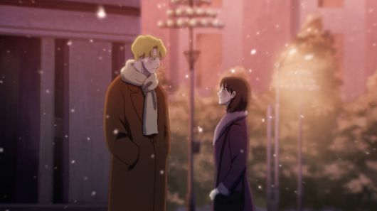 영화 <광장>의 한 장면. 스웨덴 대사관 서기관 이삭(왼쪽)과 복주. 스튜디오 디에이치엘 제공