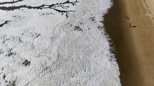 밤사이 서울 동북권 및 서북권 지역에 한파주의보가 발효된 8일 인천 강화군 동막해수욕장 바다가 얼어 있다. 강화 l 문재원 기자