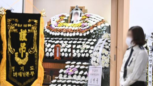 - 평택 신축 공사장 화재 현장에서 순직한 이형석 소방경 빈소. 연합뉴스