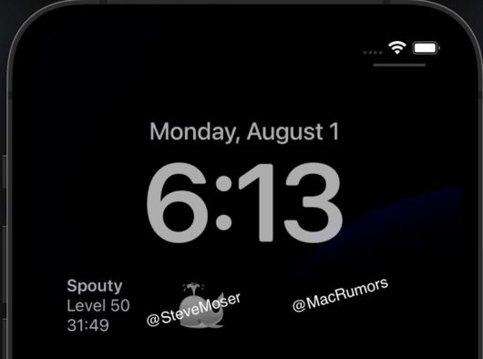 아이폰14 시리즈 AOD 예상. 이미지=@Steve Moser