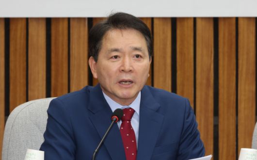 국민의힘 성일종 우리바다 지키기 검증 TF 위원장이 7일 오전 국회에서 열린 우리바다 지키기 검증 TF 확대회의에서 발언하고 있다. 연합뉴스