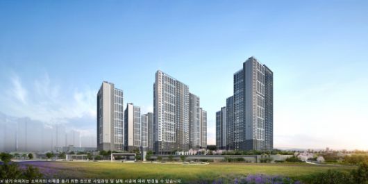 충남 아산 더샵 탕정인피니티시티 2차 투시도. 포스코이앤씨 제공