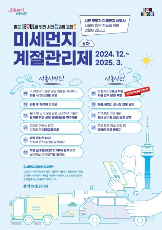 미세먼지 계절관리제 홍보 포스터. 구로구 제공