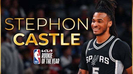 미국프로농구(NBA) 사무국은 30일(한국시간) 공식 홈페이지를 통해 2024~25시즌 신인상의 주인공이 샌안토니오 스퍼스의 가드 스테폰 캐슬이라고 발표했다. NBA 홈페이지 캡처