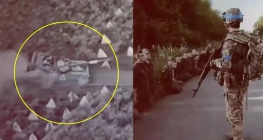 지난해 8월 우크라이나군이 러시아 쿠르스크주(州)를 처음 공격하는 모습을 담은 영상 캡처