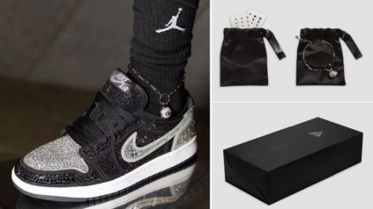 우먼스 에어 조던 1 로우 OG x 스와로브스키 크리스털. 출처=나이키