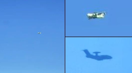 지난해 12월 첫 비행 모습이 포착된 중국의 신형 공중조기경보통제기 KJ-3000. 엑스(@Rupprecht_A) 캡처