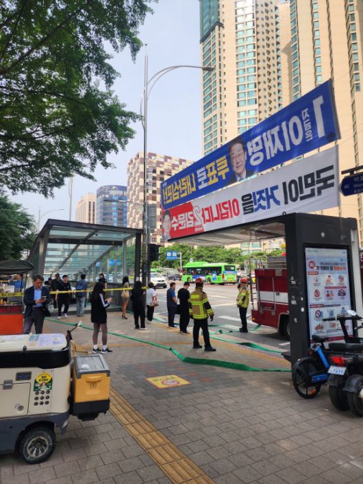 31일 오전 8시 47분쯤 서울 지하철 5호선 여의나루역~마포역 사이 지하철에서 방화로 화재가 발생해 마포역 출입이 제한되고 있다. 2025.5.31 연합뉴스