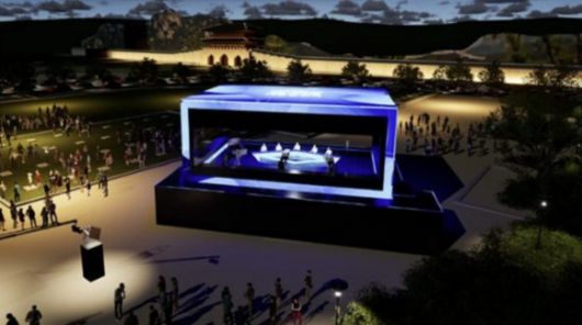 광화문에 무대 설치한 KBS