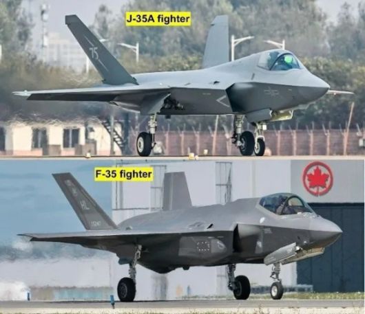 J-35A와 F-35의 비교 이미지. 자료사진