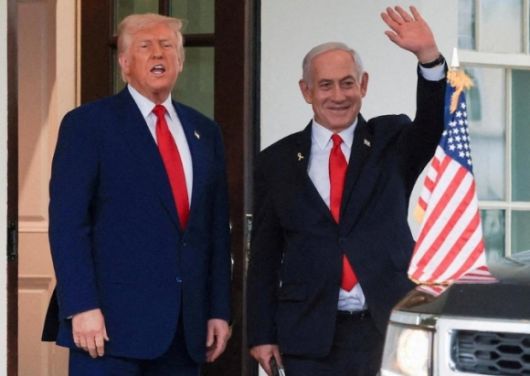 왼쪽부터 트럼프 미국 대통령, 네타냐후 이스라엘 총리. 자료사진