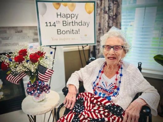 올해 114세 생일을 맞은 보니타 깁슨. 출처=피플지